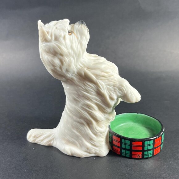 Franklin Mint Westie Dog Figurine Votive Candle Holder West Highland Terrier - Picture 4 of 7
